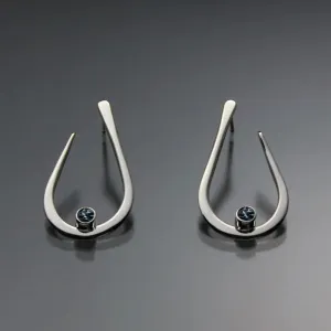 Swiss Blue Topaz Earrings EAR030SMSSLTZ Sterling Silver or 14K Gold by John Tzelepis Jewelry