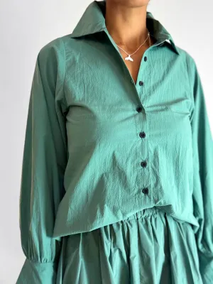 Teal Green Cotton Shirt