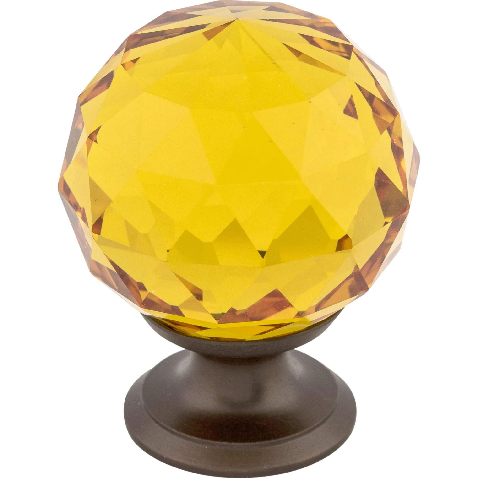 Top Knobs TK112 Amber Crystal Knob 1 3/8 Inch