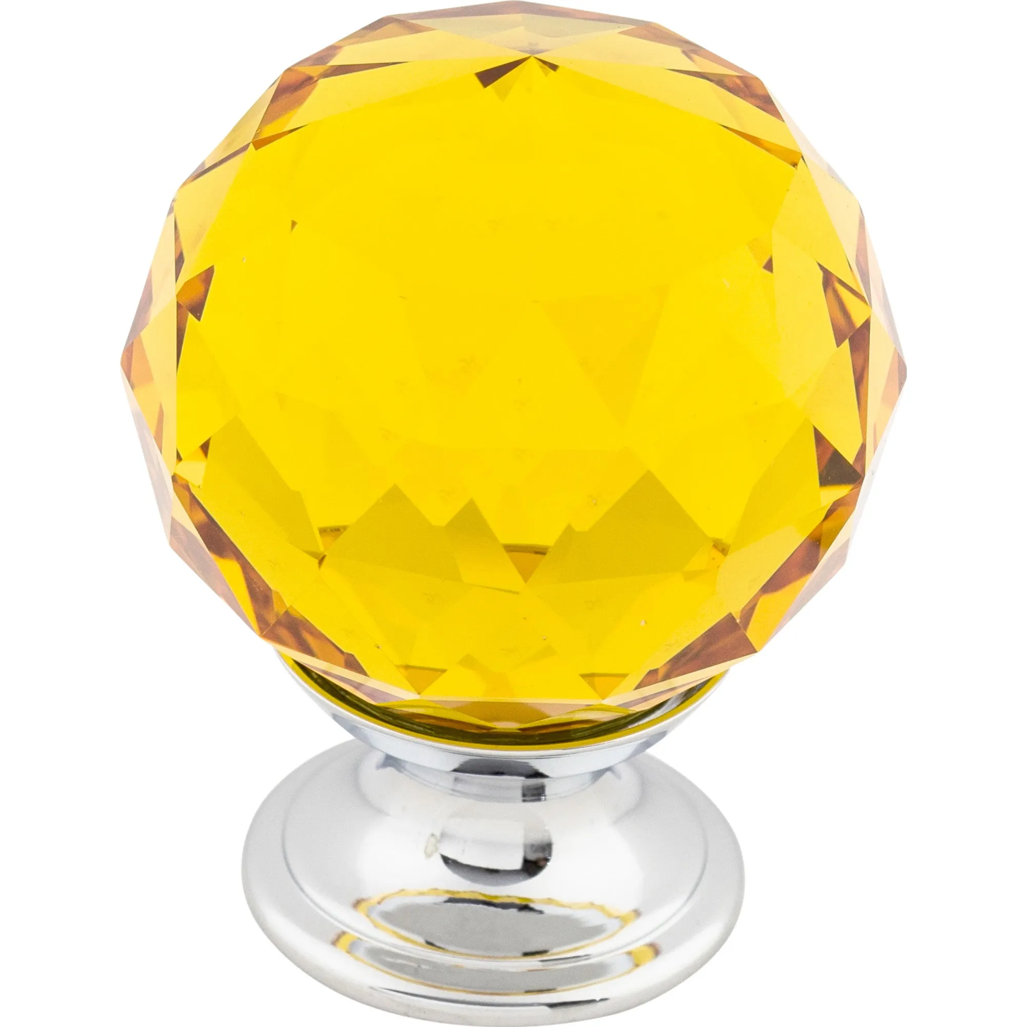 Top Knobs TK112 Amber Crystal Knob 1 3/8 Inch