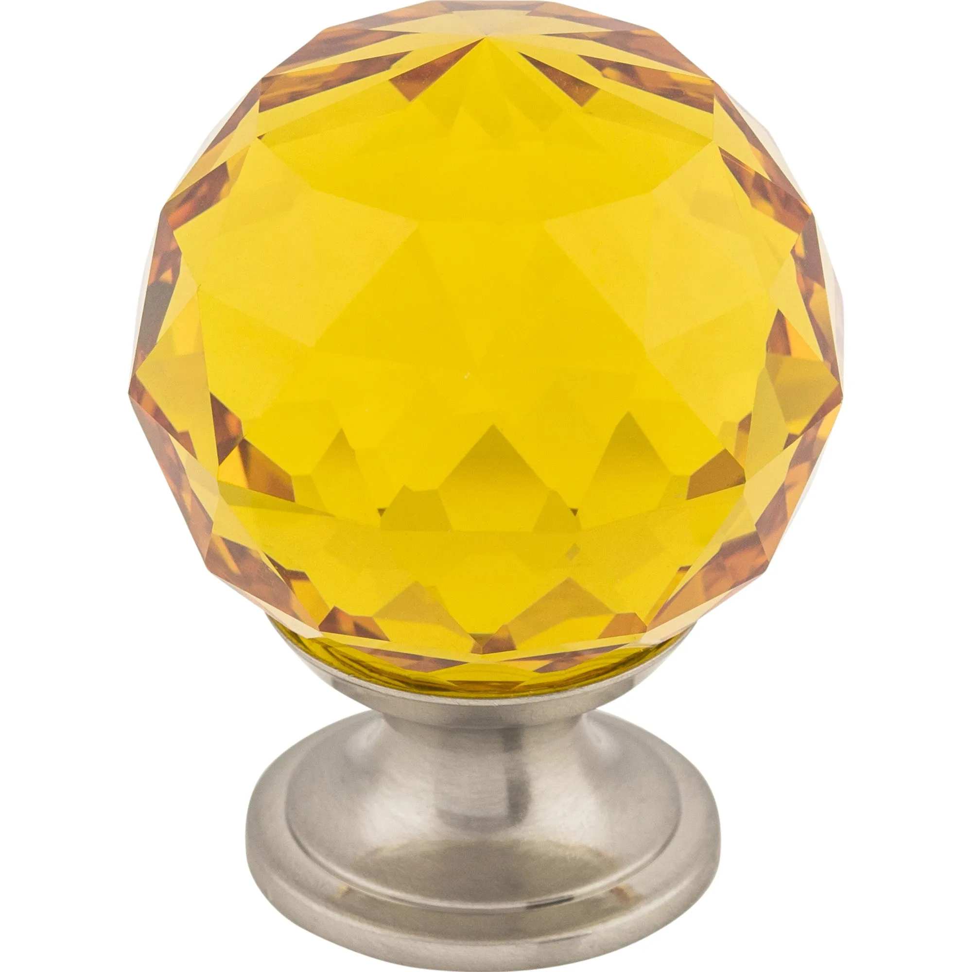 Top Knobs TK112 Amber Crystal Knob 1 3/8 Inch